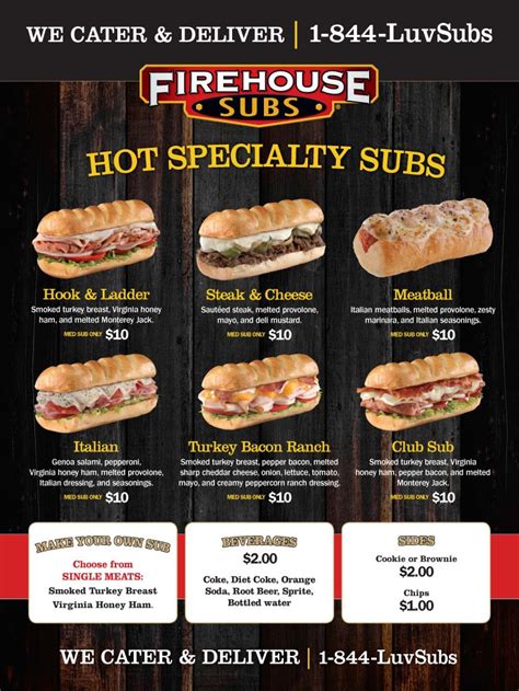 Firehouse Subs Menu With Prices & Pictures (2024)